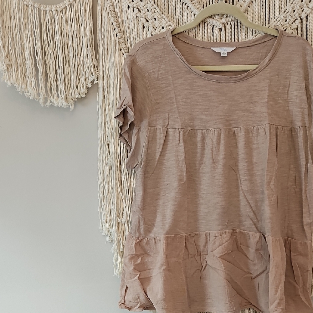 Time and Tru Women's Blouse in Tan